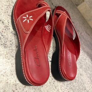 Clarks Women's Vibrant Red Sandals